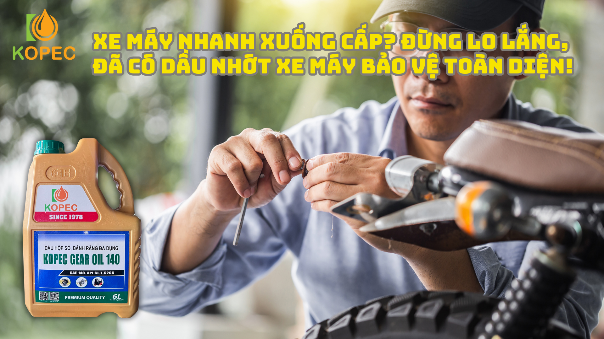 Read more about the article XE MÁY NHANH XUỐNG CẤP? ĐỪNG LO LẮNG, ĐÃ CÓ DẦU NHỚT XE MÁY BẢO VỆ TOÀN DIỆN!