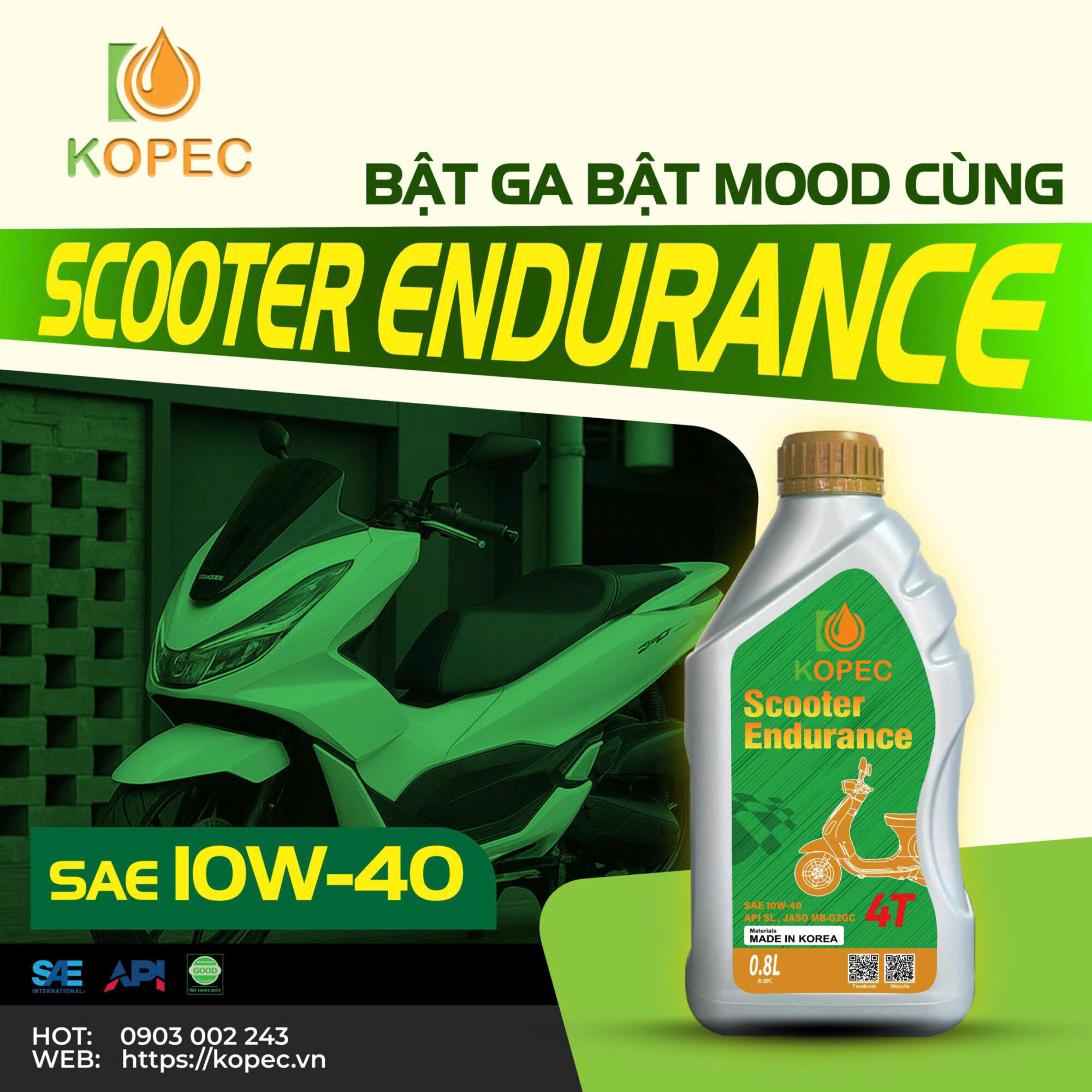 Read more about the article Lấy lại cảm giác “bốc” cho xe tay ga — bắt đầu từ đúng loại nhớt